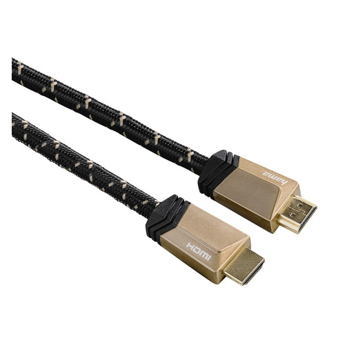 Кабель аудио-видео HAMA Ultra High Speed 8K, HDMI (m) - HDMI (m) , ver 2.1, 2м, GOLD, черный [00122186]