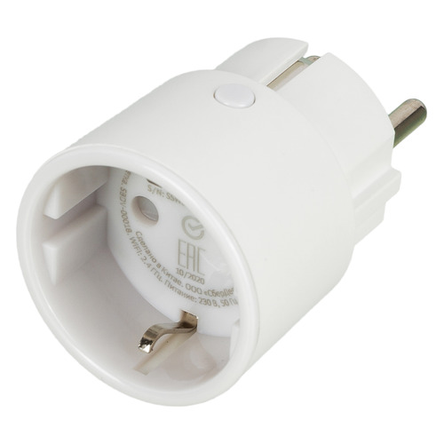 Умная розетка Sber SBDV-00018 EU Wi-Fi белый