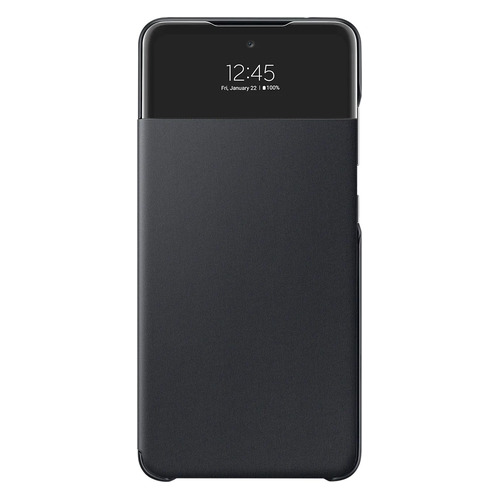 Чехол (флип-кейс) Samsung Smart S View Wallet Cover, для Samsung Galaxy A52, черный [ef-ea525pbegru]