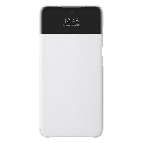 Чехол (флип-кейс) Samsung Smart S View Wallet Cover, для Samsung Galaxy A52, белый [ef-ea525pwegru]
