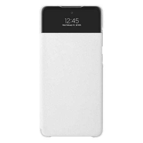 Чехол (флип-кейс) Samsung Smart S View Wallet Cover, для Samsung Galaxy A72, белый [ef-ea725pwegru]