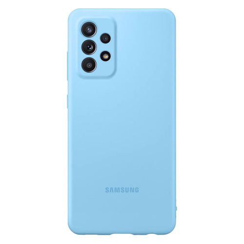 Чехол (клип-кейс) Samsung Silicone Cover, для Samsung Galaxy A52, голубой [ef-pa525tlegru]