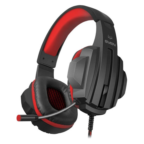 Гарнитура игровая Sven AP-G300MV, для компьютера, накладные, черный / красный [sv-019372]