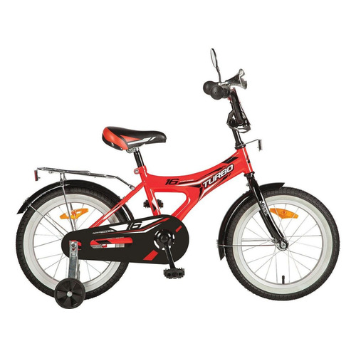 Велосипед NOVATRACK Turbo городской (детский), рама 10.5", колеса 16", красный/черный, 11кг [167turbo.rd20]