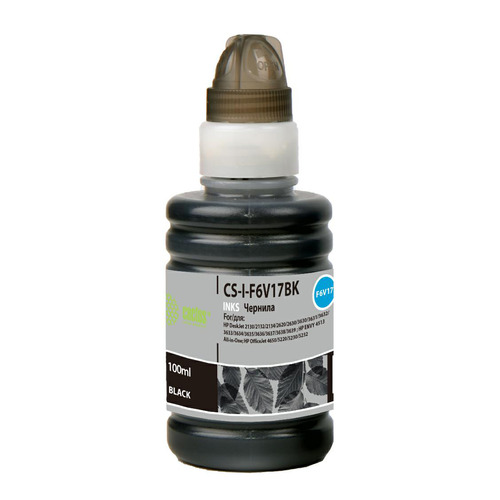 Чернила Cactus CS-I-F6V17BK №123, для HP, 100мл, черный
