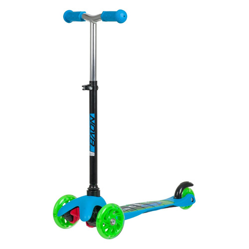 Самокат NOVATRACK Disco-kids Print, детский, 3-колесный, голубой/черный [120h.discokids.sgbl20]