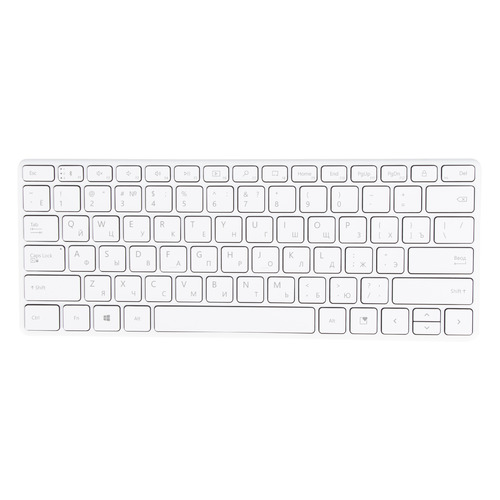 Клавиатура Microsoft Designer Compact Keyboard Monza, USB, беспроводная, белый [21y-00041]