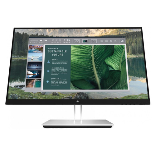 Монитор HP E24u G4 23.8", серебристый/черный [189t0aa]