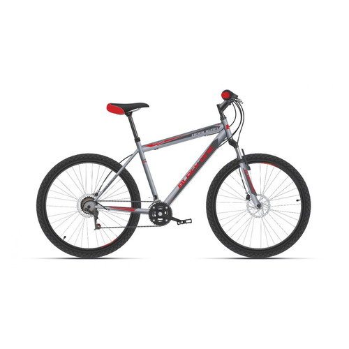 Велосипед BLACK ONE Hooligan 26 D (2021), горный (взрослый), рама 20", колеса 26", серый/красный, 18кг [hd00000462]