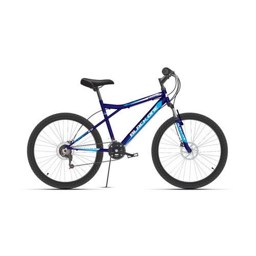 Велосипед BLACK ONE Element 26 D (2021), городской (взрослый), рама 18", колеса 26", синий/белый, 22кг [hd00000464]