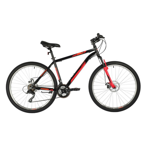 Велосипед FOXX Aztec D (2021), горный (взрослый), рама 20", колеса 27.5", красный, 17.5кг [27shd.aztecd.20rd1]