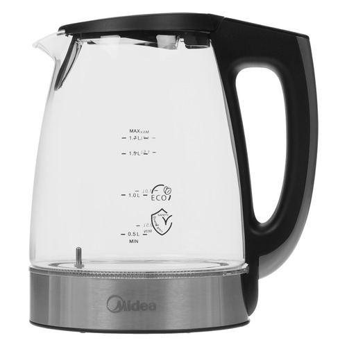 Чайник электрический Midea MK-8009, 2200Вт, серебристый и черный