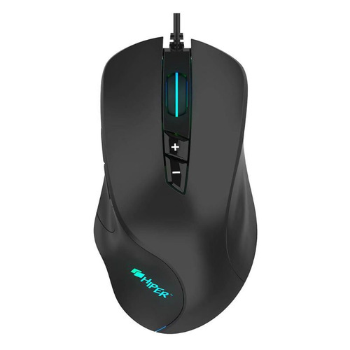 Мышь HIPER RAVEN, игровая, оптическая, проводная, USB, черный [gm-6]