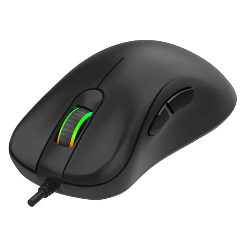 Мышь HIPER Stalker, игровая, оптическая, проводная, USB, черный [gmus-1000]