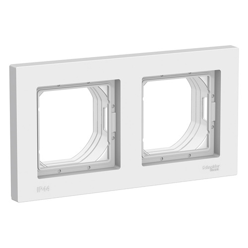 Рамка Schneider Electric AtlasDesign ATN440102 наклад. 2x гориз.мон. ABS белый (упак.:1шт)