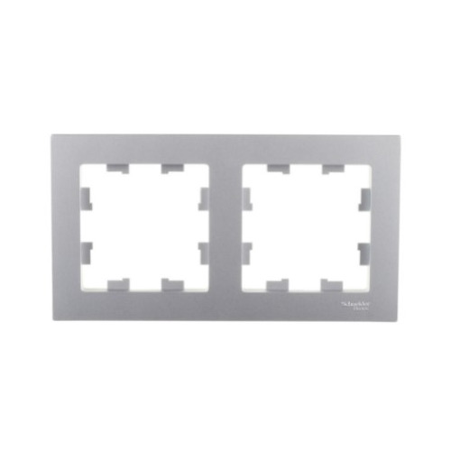 Рамка Schneider Electric AtlasDesign ATN000302 наклад. 2x ABS алюминий