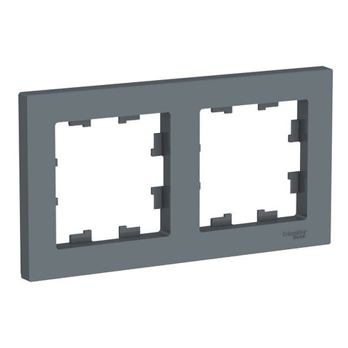Рамка Schneider Electric AtlasDesign ATN000702 наклад. 2x термопласт серый
