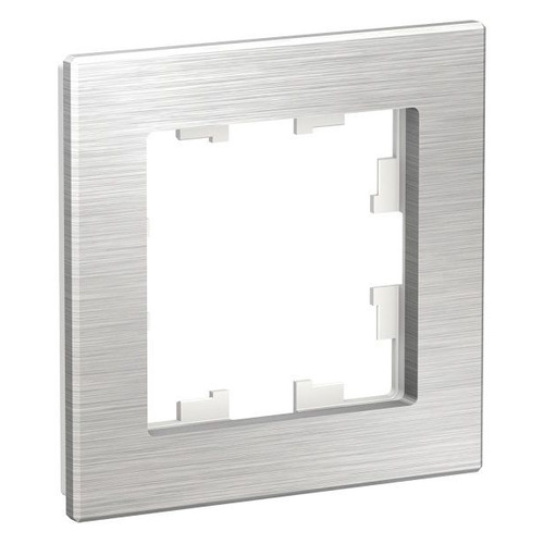 Рамка Schneider Electric AtlasDesign ATN312101 наклад. 1x металл серебро