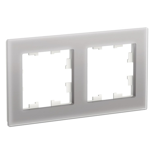 Рамка Schneider Electric AtlasDesign ATN320302 наклад. 2x гориз.мон. ABS алюминий