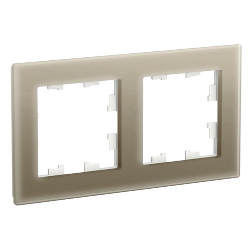 Рамка Schneider Electric AtlasDesign ATN320502 наклад. 2x гориз.мон. ABS шампань
