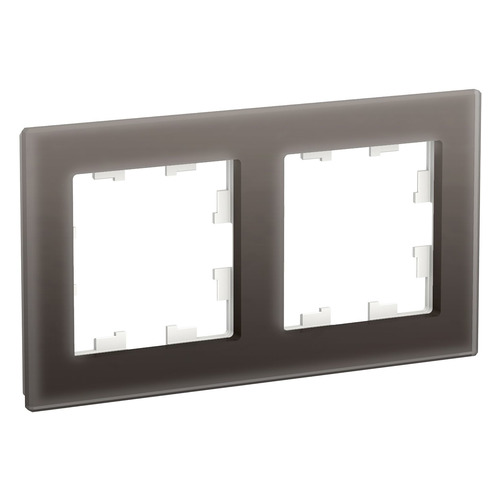 Рамка Schneider Electric AtlasDesign ATN320602 наклад. 2x гориз.мон. стекло мокко (упак.:1шт)