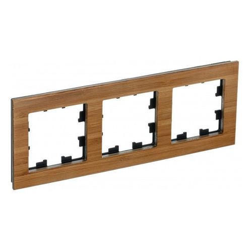 Рамка Schneider Electric AtlasDesign ATN353203 наклад. 3x гориз.мон. ABS бамбук (упак.:1шт)