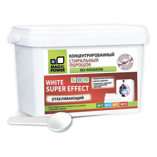 Стиральный порошок MAGIC POWER MP-139, универсал, 1.5кг, белое белье, концентрат