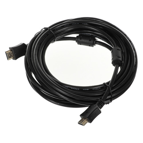 Кабель соединительный аудио-видео PREMIER 5-813, HDMI (m) - HDMI (m) , ver 1.4, 5м, GOLD, ф/фильтр, черный
