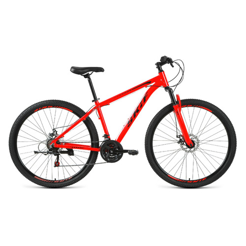 Велосипед SKIF 29 Disc (2021), горный (взрослый), рама 17", колеса 29", красный/черный, 16.3кг [1bkk1m39g004]