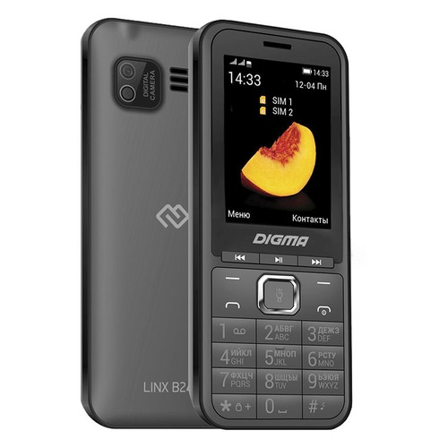 Сотовый телефон Digma LINX B241, серый