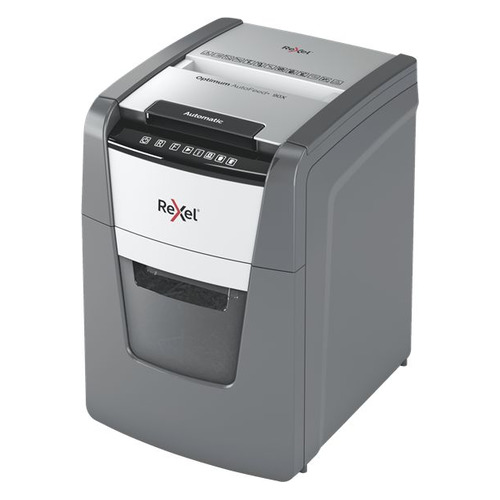 Уничтожитель бумаг Rexel Optimum AutoFeed 90X, с автоподачей, P-4, 4х28 мм, 90 лист. одновременно, 34л [2020090xeu]
