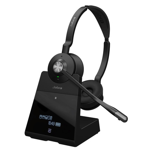 Гарнитура Jabra Engage 75, для компьютера, накладные, bluetooth, черный / серебристый [9559-583-111]