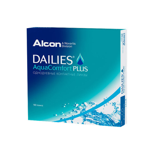 Контактные линзы ALCON Dailies Aqua Comfort Plus, 8.7мм, -1,25, 90шт