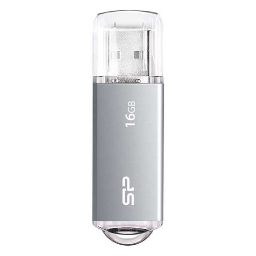 Флешка USB Silicon Power Ultima II-I Series 16ГБ, USB2.0, серебристый [sp016gbuf2m01v1tb6]