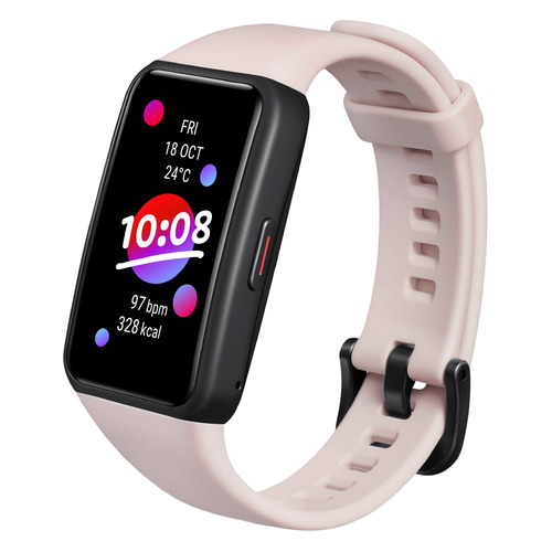 Фитнес-трекер Honor Band 6 ARG-B39, 1.47", черный / розовый [55026718-001]