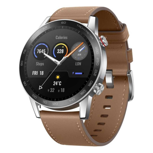 Смарт-часы Honor Watch Magic 2 B39V, 46мм, 1.39", серебристый / коричневый [55026742-001]