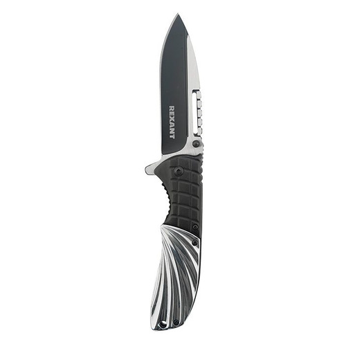 Складной нож REXANT Tactic, 215мм, белый / черный, блистер [12-4910-2]