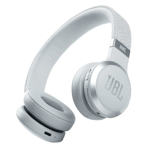 Гарнитура JBL Live 460NC, 3.5 мм/Bluetooth, накладные, белый [jbllive460ncwht]