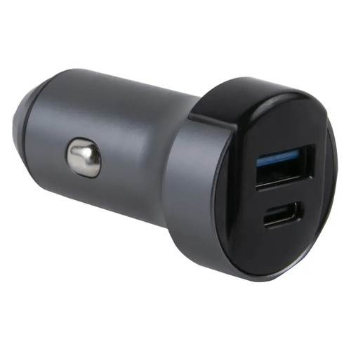 Автомобильное зарядное устройство Redline Tech, USB-C + USB-A, 3A, серый [ут000018617]