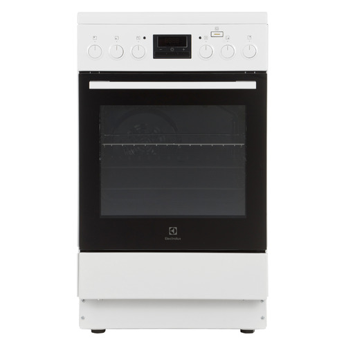 Электрическая плита Electrolux RKR560202W, стеклокерамика, без крышки, белый/черный