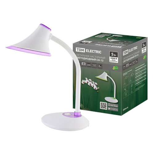 Светильник настольный TDM ELECTRIC SQ0337-0091, на основание, 5Вт, фиолетовый