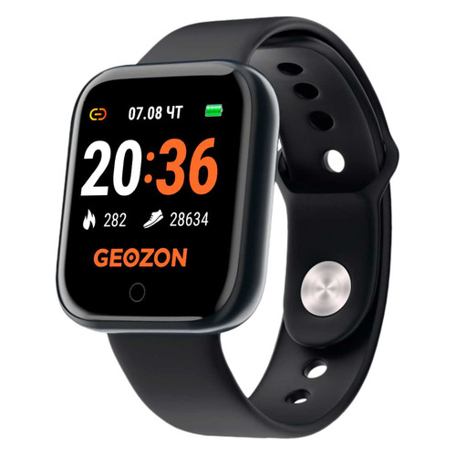 Смарт-браслет GEOZON Sprinter, 1.3", черный / черный [g-sm11blk]