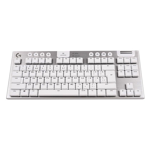 Клавиатура Logitech G915 TKL, USB, Bluetooth/Радиоканал, серебристый [920-010117]