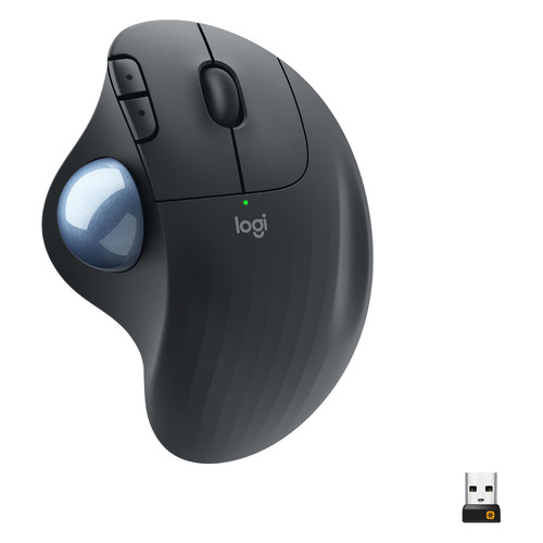 Трекбол Logitech Ergo M575, оптическая, беспроводная, USB, графитовый [910-005872]