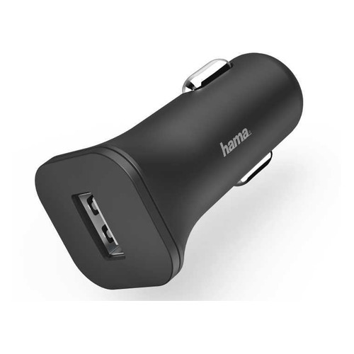 Автомобильное зарядное устройство HAMA H-183261, USB, 1.2A, черный [00183261]