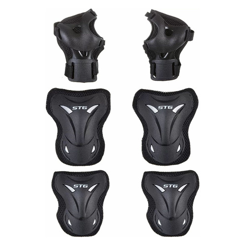 Комплект защиты STG YX-0308 детск. M пластик черный (Х83230)