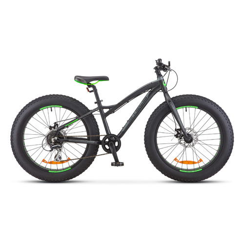 Велосипед STELS Aggressor D 24 (V010) фэтбайк (подростковый), рама 13.5", колеса 24", черный, 15.44кг [lu080283]