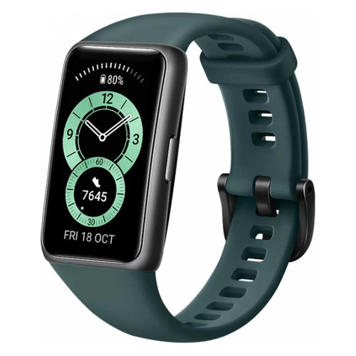 Фитнес-трекер Huawei Band 6 FRA-B19, 1.47", черный / зеленый [55026631]