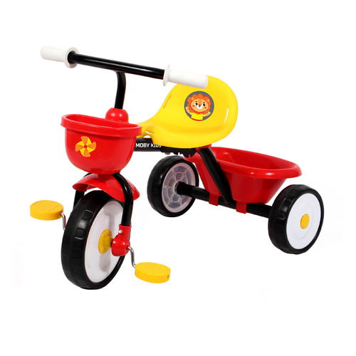 Трехколесный велосипед MOBY KIDS Львенок, 646235, red