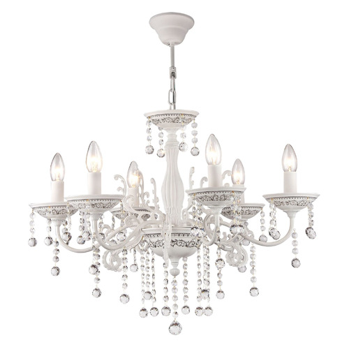 Люстра MAYTONI Elegant Bellona, 6 х 60 Вт, белый [arm386-06-w]